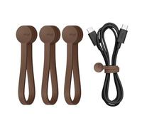 elago Fermacavi Magnetici Riutilizzabili, Silicone Premium, Organizzatore di Cavi Multifunzionale per Casa, Cucina, Ufficio, Viaggio [Pacco da 3] (Marrone)