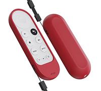 elago GR Custodia in silicone compatibile con Chromecast con Google TV Voice Remote Case - Silicone Premium, cinturino incluso (Rosso)