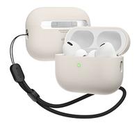 elago Liquid Hybrid Custodia Cover Compatibile con AirPods Pro 2a Generazione con Laccetto da Polso - Triplo Strato di Protezione, Antiurto (Beige)
