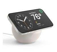 elago MS2 Supporto di Ricarica Wireless - Compatibile con Caricatore MagSafe e iPhone 17/16/15/14/13/12, Silicone Premium, Progettato per Modalità StandBy [Caricatore Non Incluso] (Pietra)