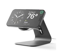 elago MS4 Supporto di Ricarica Wireless - Compatibile con Caricatore MagSafe e iPhone 17/16/15/14/13/12, Supporto in Alluminio, Progettato per Modalità StandBy [Cavo Non Incluso] (Nero)