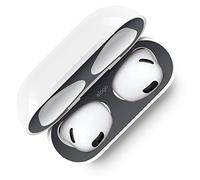 elago Protezione Antipolvere Ferro e Metallo Compatibile con Custodia AirPods 3, Adesivo Metallico Antipolvere, Pellicola Ultra Sottile, Finitura dall'Aspetto Lussuoso (1 set) (Grigio Scuro)