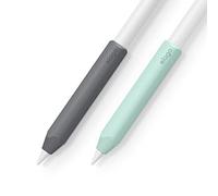 elago Silicone Grip [2 Pezzi] Compatibile con Apple Pencil 2, 1 Custodia Cover, Silicone Premium, Manicotto Design Ergonomico, Compatibile con Ricarica Magnetica, Il Doppio Tocco (Grigio Scuro/Menta)