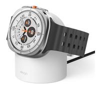 elago Supporto di Ricarica Compatibile con Samsung Galaxy Watch 8/8 Classic, 7/Ultra, 6/6 Classic, 5/5 Pro (40, 43, 44, 45, 47mm) Modalità Leggio [Cavo di Ricarica Non Incluso] (Bianco)