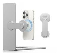 elago Supporto Magnetico per Laptop Compatibile con MagSafe, iPhone Serie 17/16/15/14/13/12, Regolabile 180°, Pieghevole e Portatile, Lega di Alluminio, per MacBook (Argento)