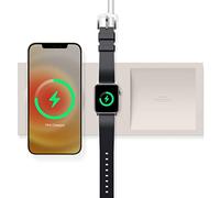 elago Tray Duo Caricatore Wireless Magnetico - Compatibile con MagSafe, iPhone 17/16/15/14/13/12, Tutti i Modelli di Apple Watch, Altri Accessori [Caricatore Non Incluso] (Pietra)