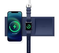 elago Tray Duo Caricatore Wireless Magnetico - Compatibile con MagSafe, iPhone 17/16/15/14/13/12, Tutti i Modelli di Apple Watch, Altri Accessori [Caricatore Non Incluso] (Jin Indaco)