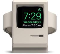 elago W3 Supporto di Ricarica Compatibile con Apple Watch Serie 11/10/9/8/7/6/5/4/3/2/1/SE3/SE2/SE (46mm 45mm 44mm 42mm 41mm 40mm 38mm) - Design 1984 Macintosh [Cable Not Included] (Bianco)