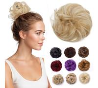 Elailite Chignon Facile Per Capelli Finto Biondo Miele/Biondo Chiaro, Ciambella Parrucca Coda Corta Accessori Donna Extension Per Capelli Ricci 35g