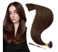 Elailite Extension Cheratina 1 Grammo Capelli Veri 50 Ciocche 50g - 100% Remy Human Hair Extensions Keratin Capelli Indiani (40cm #4 Marrone Cioccolato)