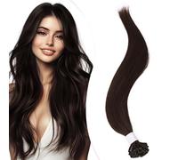 Elailite Extension con Cheratina Capelli Veri 1 Grammo Marrone, 25 Ciocche 100% Human Hair Indiani 60cm 25g #4 Marrone Cioccolato