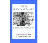 Elaine Matthews Greek Personal Names (Copertina rigida)