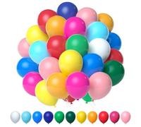Elalove 110 palloncini in lattice 27 cm - kit multicolore per compleanno, matrimonio, baby shower, decorazione per feste, compatibile elio, 11 colori