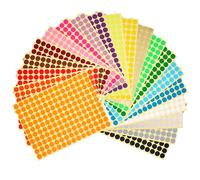Elalove 3300 Pezzi Bollini Adesivi Colorati Tondi 10mm 20 Fogli Colorati Stickers Rotondi Adesivi per Scuola Ufficio Casa Etichette Adesive con Carta Autoadesiva per Organizzazione