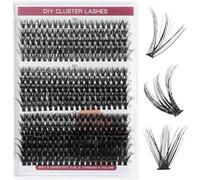 Elalove Set di 320 extension per ciglia artificiali, 30D + 40D + 50D Mix, 16 file da 8 a 16 mm, con pinzette per una facile applicazione