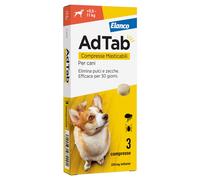 AdTab Elanco Compresse masticabili Antiparassitario orale per cani 3 compresse peso 5,5-11 kg - Antiparassitario per cani - 1° ORDINE? scegli lo sconto BZR5 / BZR20 + 200 punti fedeltà