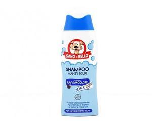 Elanco Bayer Sano e Bello Shampoo per Cani Manti Scuri 250 ml