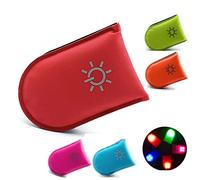 ELANOX Clip LED - Luce di sicurezza extra luminosa per corsa, ciclismo e attività all'aperto, ricaricabile, impermeabile, leggera, visibilità al buio e al crepuscolo (rosso)
