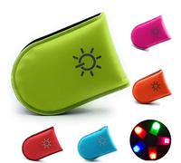 ELANOX Clip LED - Luce di sicurezza extra luminosa per corsa, ciclismo e attività all'aperto, ricaricabile, impermeabile, leggera, visibilità al buio e al crepuscolo (verde)