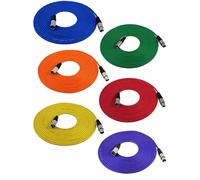 ELAORY Cavo patch per microfono, da XLR maschio a XLR femmina, nero, cavo per microfono, cavo simmetrico, 7,5 m, confezione da 6