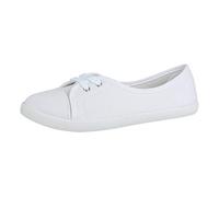 Elara Donna Ballerine Sneaker Lace-up Chunkyrayan 1413 Weiss-38