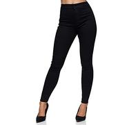 Elara Jeans da Donna Vita Alta Slim Fit Chunkyrayan 201D Schwarz 44 (2XL)