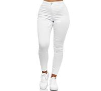 Elara Jeans da Donna Vita Alta Slim Fit Chunkyrayan JS710-1 White 42 (XL)