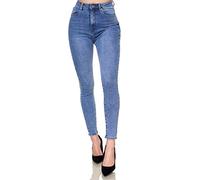 Elara Jeans Donna Vita Alta Effetto Push Up Chunkyrayan EL12-1 White 38 (M)