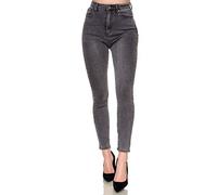 Elara Jeans Donna Vita Alta Effetto Push Up Chunkyrayan EL12-1 White 42 (XL)