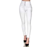 Elara Jeans Elasticizzati Donna Skinny a Vita Alta Chunkyrayan EL60-9 Weiss-38 (M)