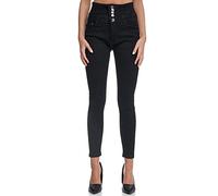 Elara Jeans Elasticizzati Donna Skinny a Vita Alta Chunkyrayan EL60 Schwarz-38 (M) P