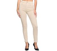 Elara Pantaloni da donna a vita alta Chunkyrayan EL12-15 Beige 46 (3XL)