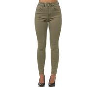 Elara Pantaloni da Donna a Vita Alta Chunkyrayan EL12 Khaki 42 (XL)