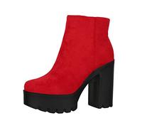 Elara Stivaletti da Donna Chelsea Boots Chunkyrayan Rosso HQ115 Red-38