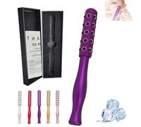 Elarique Face Roller, Elarique Glow Sculpting - Beauty Roller, Facelift Pro Rollers, Uplifting Facial Massaging Beauty Tool, Germanium Stones Face Tool, For Up Lifting And Skin Care (Pueple)