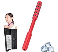 Elarique Glow Sculpting - Premium Beauty Roller, Facelift Pro Face Roller, Uplift Facial Massaging Beauty Tool,with 30 Germanium Stones, with Cooling & Sculpting for Skincare (red)