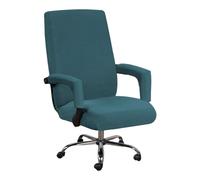 Elastan Coprisedia Da Ufficio, Elasticizzato Fodere Per Sedie Da Ufficio Jaquard Coprisedia Elasticizzato Con Cerniere Rimovibili E Lavabili Per Sedia Computer-Deep Teal-XL