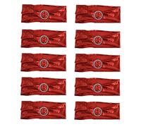 Elastic Chair Bands for Wedding Decorations | 10Pcs Stretch Sashes & Bows | Spandex with Water Protection for Banquet/Party/Hotel | Reusable Hand Wash Only (Red)
