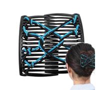 Elastic Comb Clip - Magic Double Comb, Flexible Hair Holder, Stylish Bun Accessory, Stretch Design | Creative Women Hair Clip For Ponytail Updo Fashion Styling Everyday Use