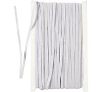 Elastic Cord, W: 6 mm, white, 50m