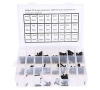 Elastic Cylindrical Pins 240Pcs | Carbon Steel Hollow Positioning Dowels 1.5 - 5mm | Machine Parts for Assembly / Repair / DIY | Secure Component Locking & Alignment