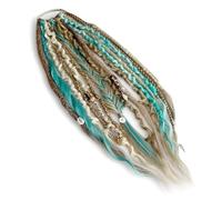 Elastic Dread Ponytail, Boho Dreadlock Hair Extension, One-Minute Install Boho Hair with Beads & Charms for Music Festivals & Everyday Wear(G)