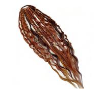 Elastic Dread Ponytail, Boho Dreadlock Hair Extension, One-Minute Install Boho Hair with Beads & Charms for Music Festivals & Everyday Wear(F)