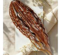 Elastic Dread Ponytail, Extension for Capelli Boho Dreadlock Con Perline, Installazione in Un Minuto Capelli Boho Con Perline E Ciondoli for Festival, Viaggi E Stili Casual(Gingerlicious)