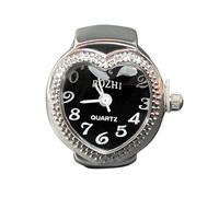 Elastic Finger Timepiece - Adjustable Quartz Ring Clock | Compact Stylish Jewelry for Occasions, Durable Stretch Band Comfort Fit, Unique Fashion Ornament for Events, Men’s Accessory Ideal