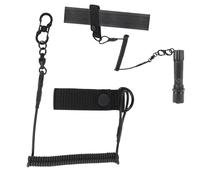 Elastic Key Pendant, Cavo Arrotolato, Portachiavi Elastico, Laccetto, Cinghia Elastica, Porta RSG con Moschettone Nero, Sicurezza Ottimale per Attività all'Aperto, Lunghezza Estensibile fino 150 cm