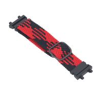 Elastic Nylon Watch Band for Amazfit Active Edge A2212, Adjustable Red Black