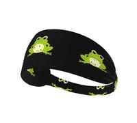Elastic Sports Headband Hairband Frog in The Polka Dot World Picture Athletic Band for Women, Men