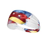 Elastic Sports Headband Hairband The Star-Spangled Banner Picture Athletic Band for Women, Men