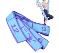 elastica per yoga - Fascia elastica di resistenza per la danza, cintura da ginnastica numerata, design con impugnatura personalizzata a dieci anelli, flessibilità più profonda, rilascio della